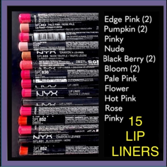 NYX Makeup New 5 Nyx Slim Long Lasting Creamy Lip Liner Bundle Set